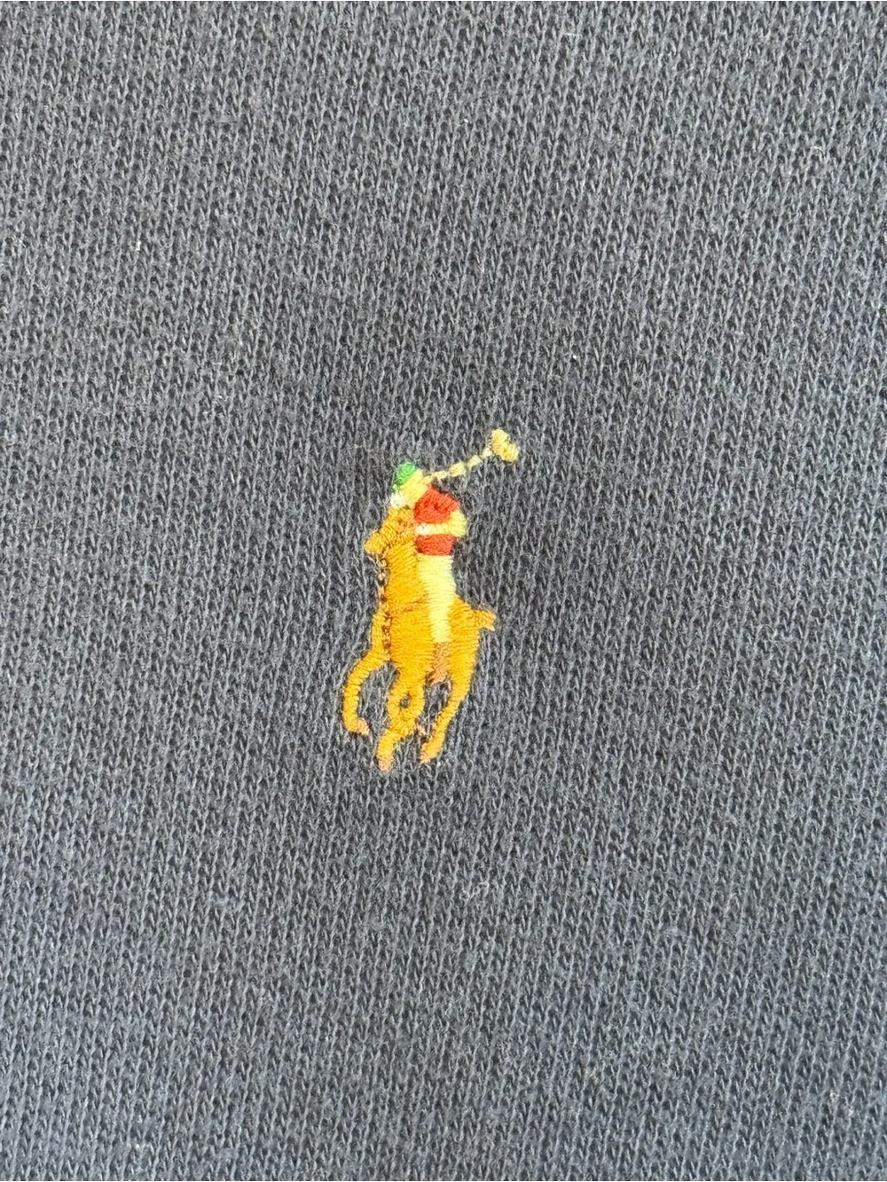 Polo by Ralph Lauren Navy Half-Zip Pullover with Mint Trim